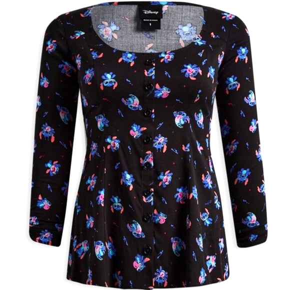 ❤️NWT VINTAGE TORRIID BLOUSE DISNEY LILO & STITCH BUTTON TOP SHIRT - SIZE 4X - Picture 8 of 11